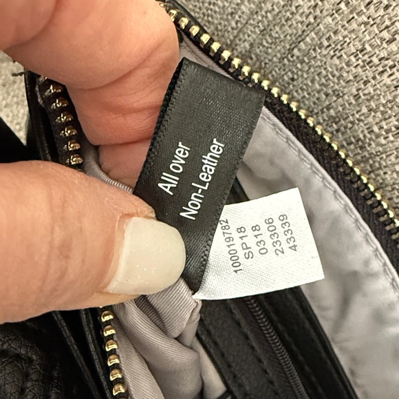 INC Vachetta Crossbody Clutch Handbag Purse Black w Gold Accent Removable Chain - Picture 17 of 17